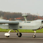 UAV B-Hunter au sol en démonstration