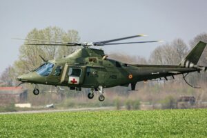 Hélicoptère A109 au sol